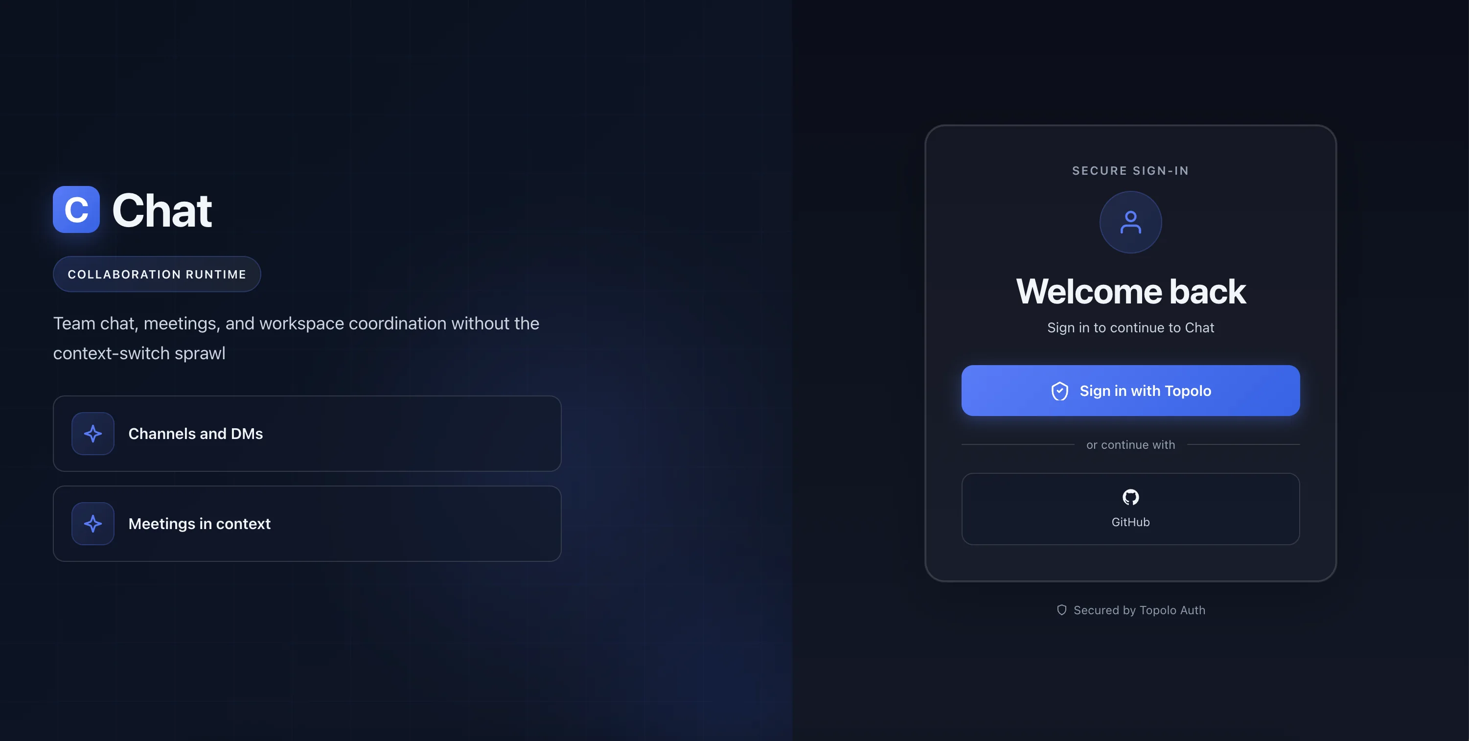 Topolo Auth preview